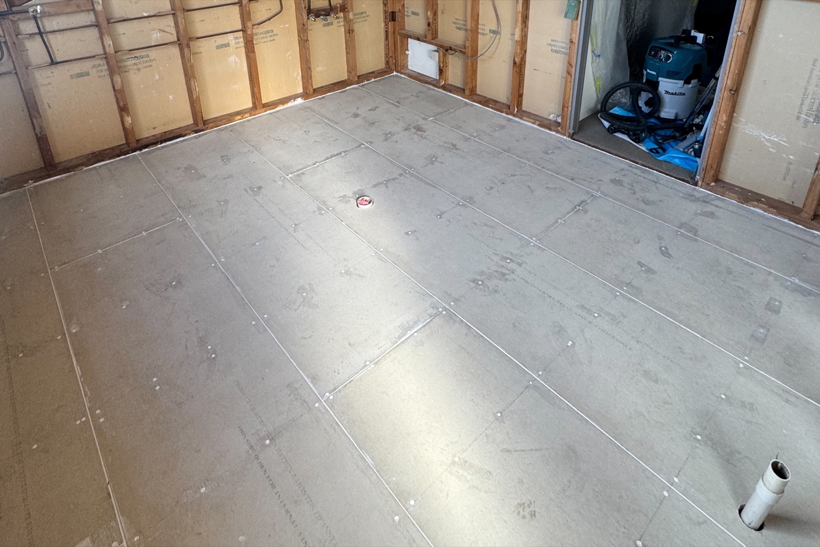 James Hardie Secura flooring installed for ensuite subfloor replacement in Toowoomba